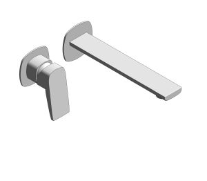 Product: CAMEO Lever Wall Mounted Basin Mixer in Satin Brass (CAM-209S-CP)