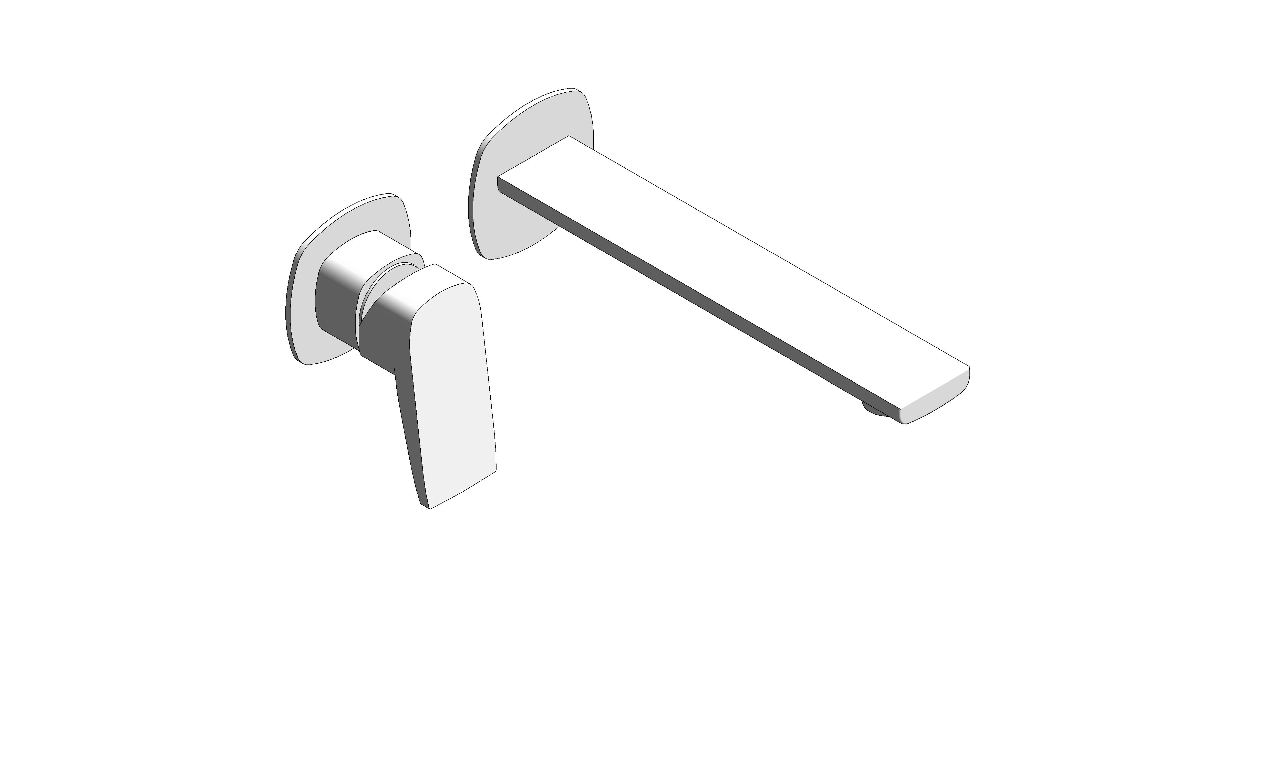 Product: CAMEO Lever Wall Mounted Basin Mixer in Matt White (CAM-209S-MW)