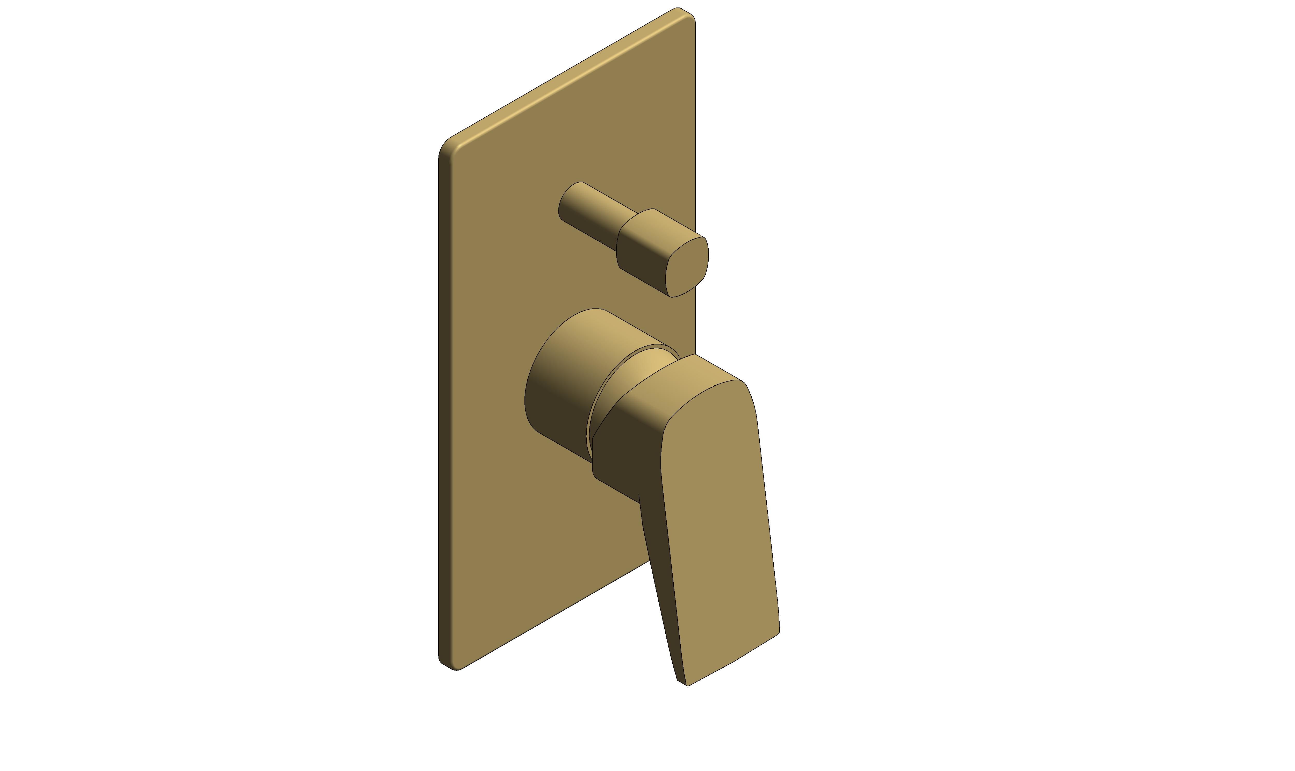 Product: CAMEO Concealed 2 Outlet Manual Valve (CAM-247A-SBR)
