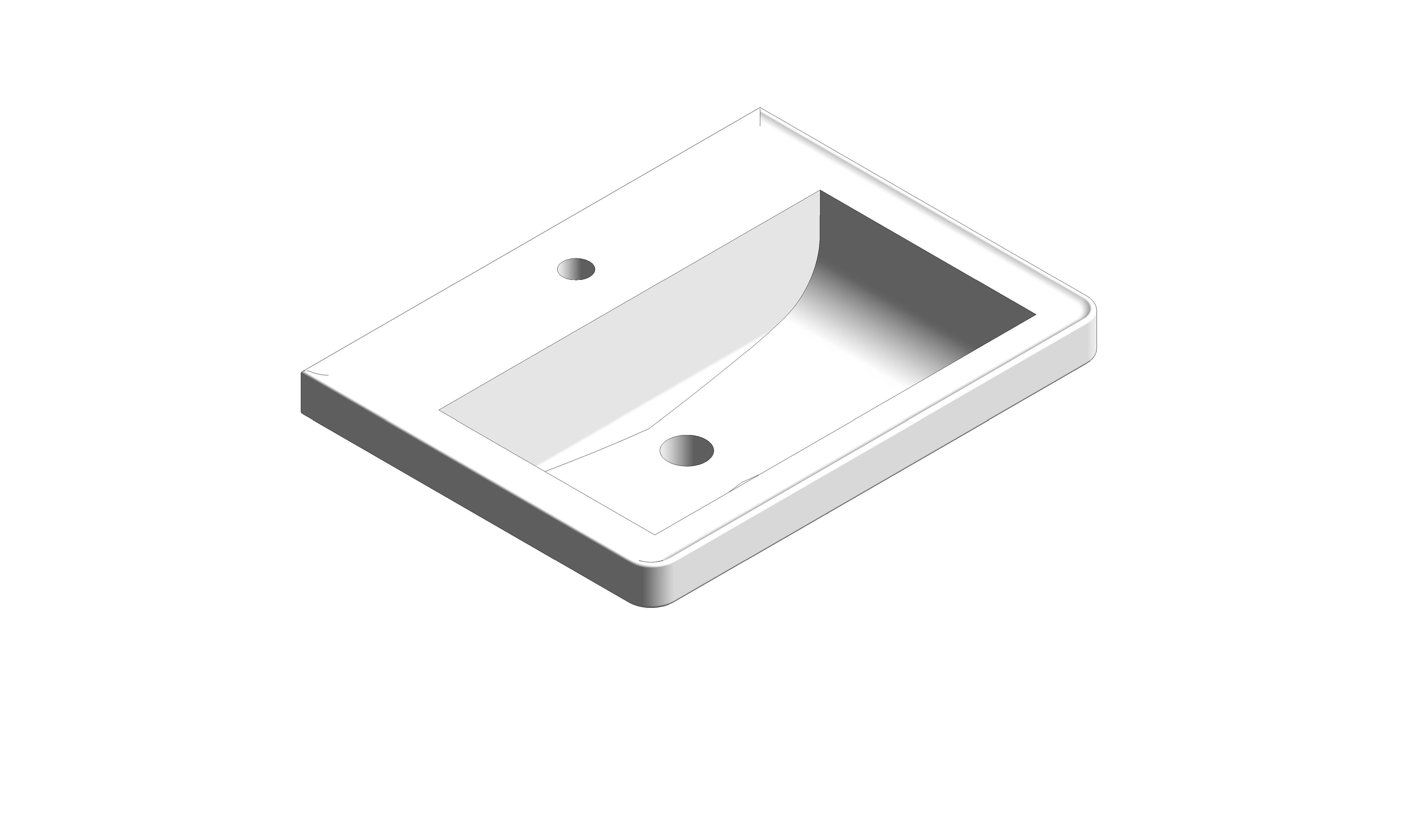 Product: CAMEO 600mm Ceramic Vanity Basin (CAM-BC6-GW)