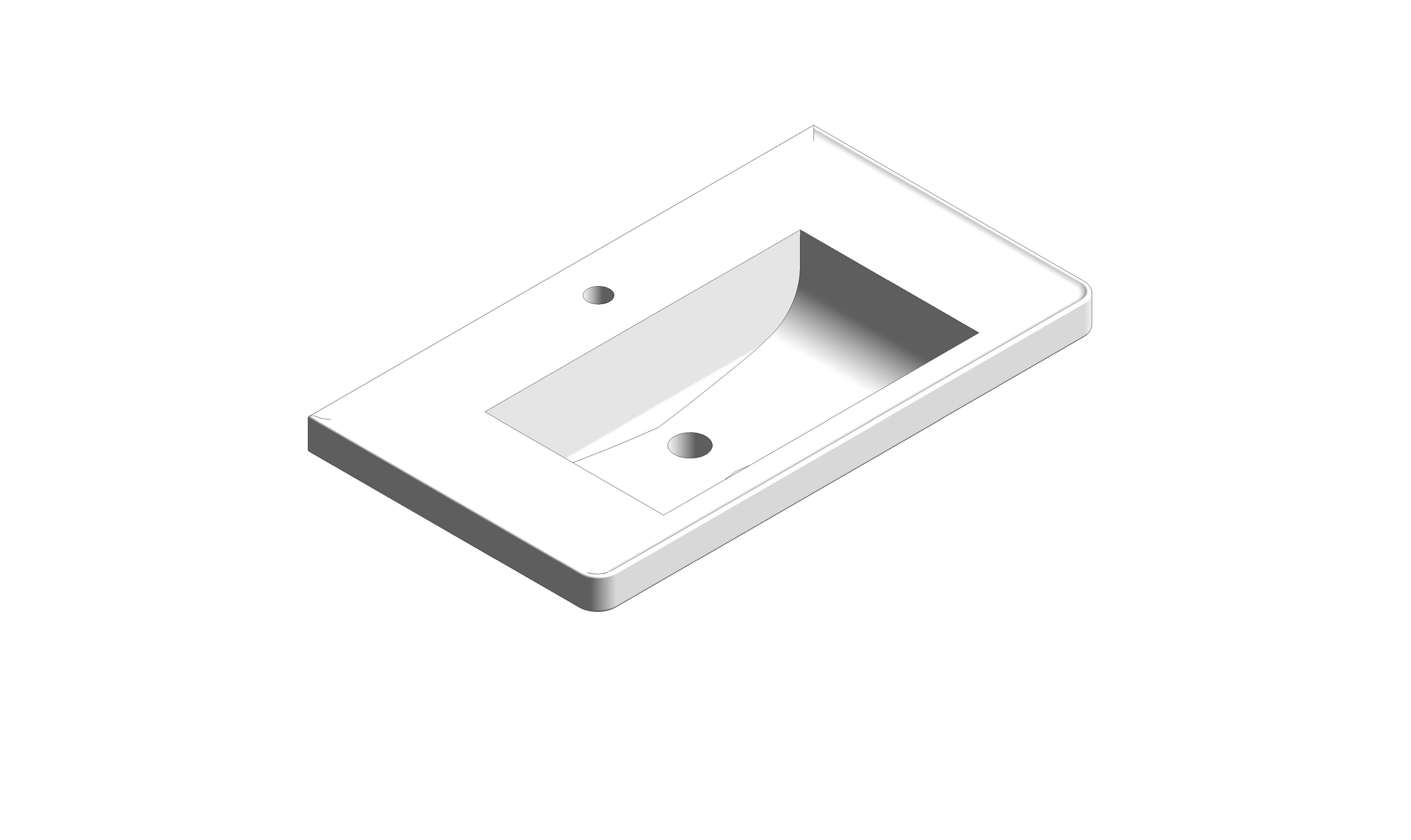 Product: CAMEO 800mm Ceramic Vanity Basin (CAM-BC8-GW)