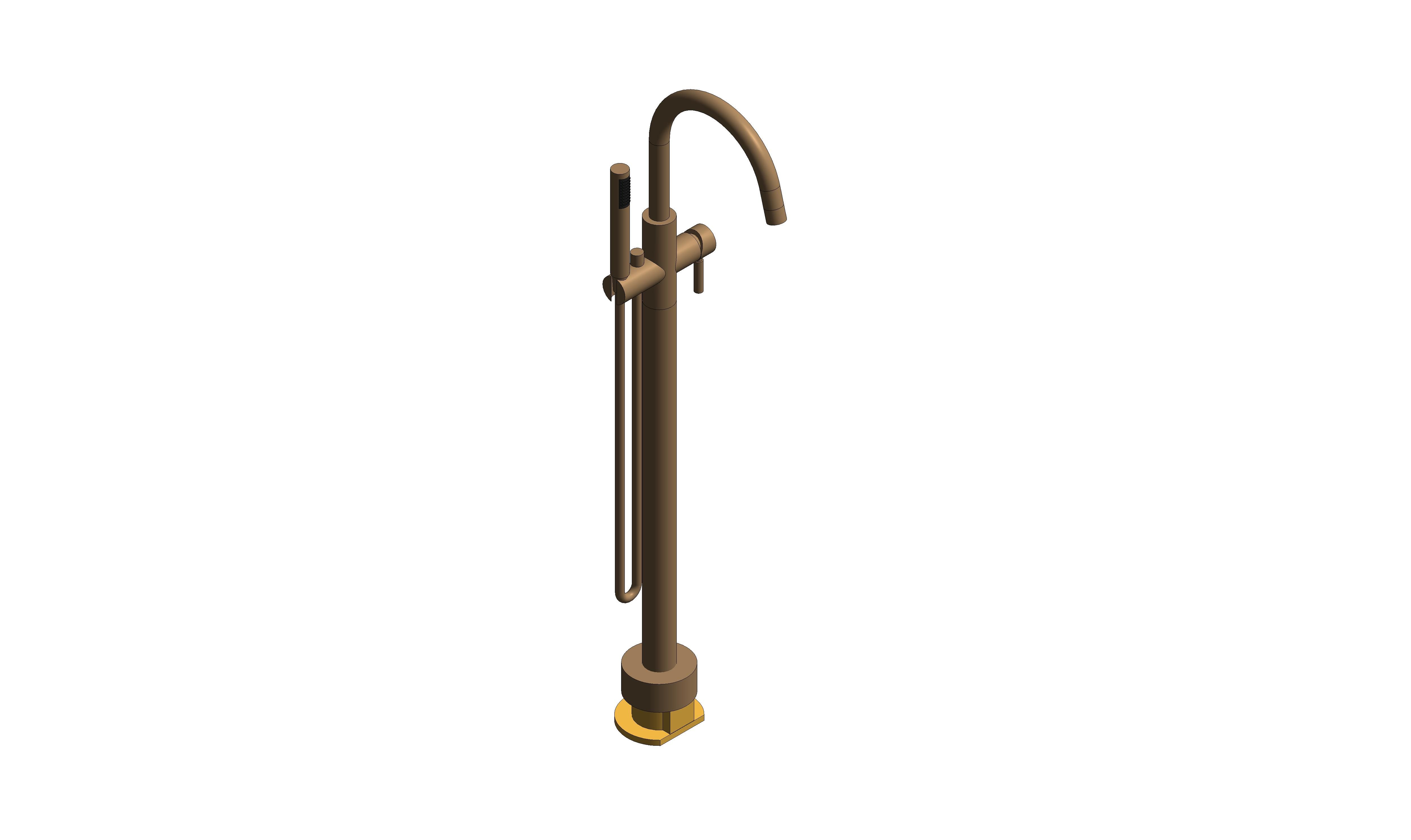 Product: ORIGINS Floorstanding Bath Shower Mixer (IND-ORI233A-BRZ)