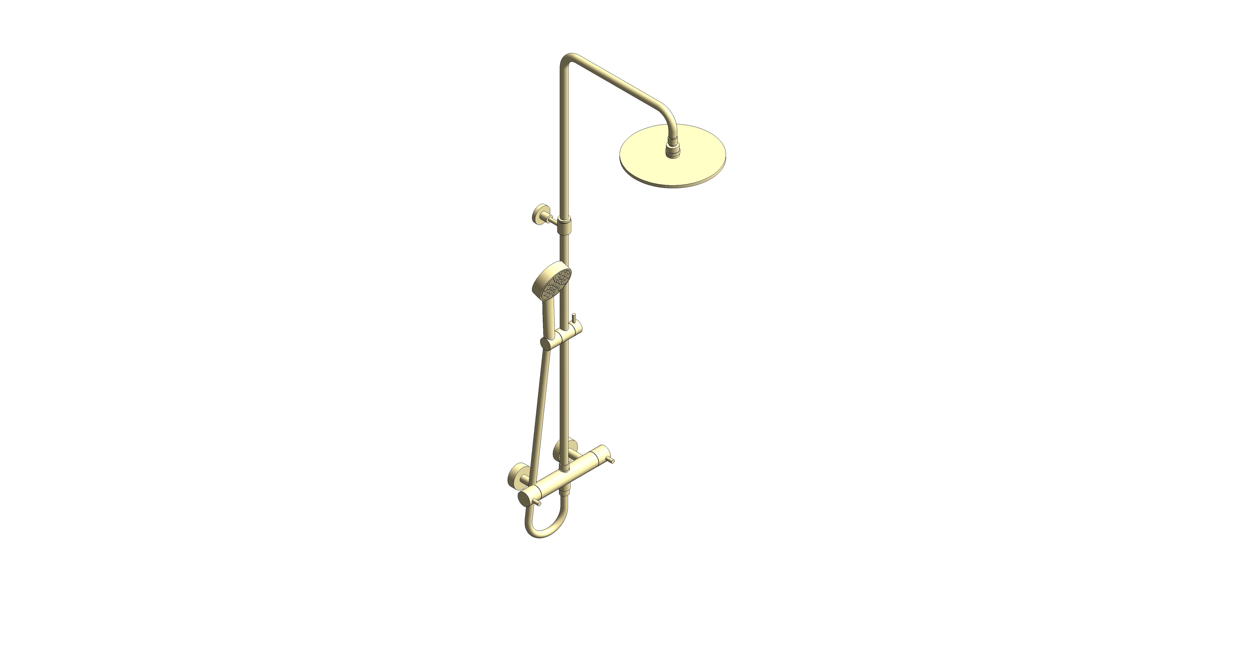 Product: SHOWERING SOLUTIONS Round Adjustable Thermostatic Shower Column (IND-149RRK-RO-BRG)