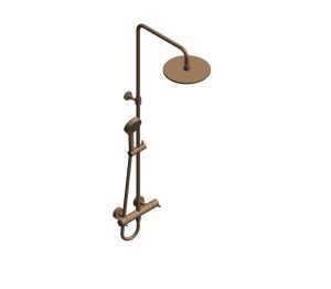 Product: SHOWERING SOLUTIONS Round Adjustable Thermostatic Shower Column (IND-149RRK-RO-BRZ)