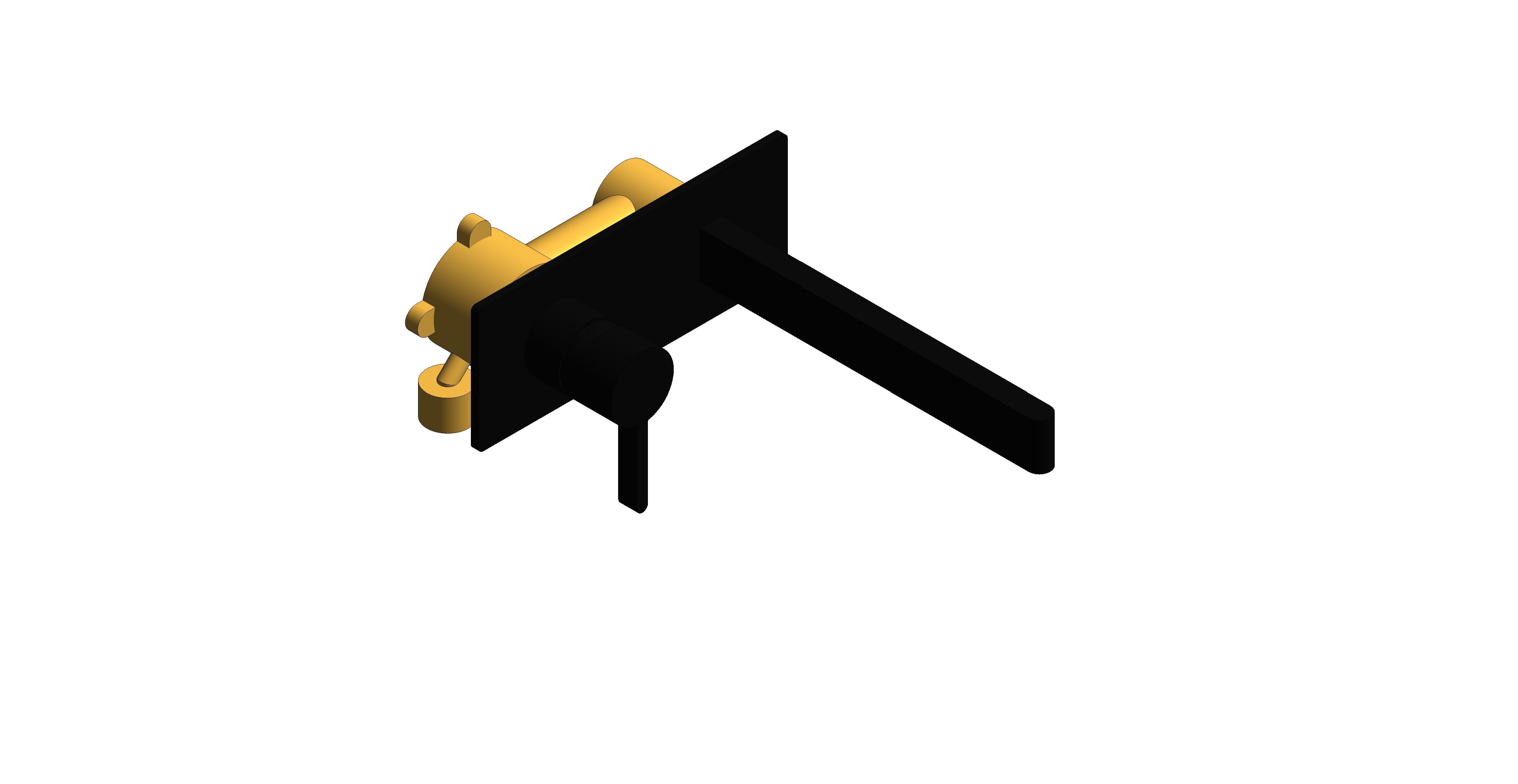 Product: EDIT Wall Mounted Basin Mixer 220mm Spout (IND-EDI109S/A-BLK)