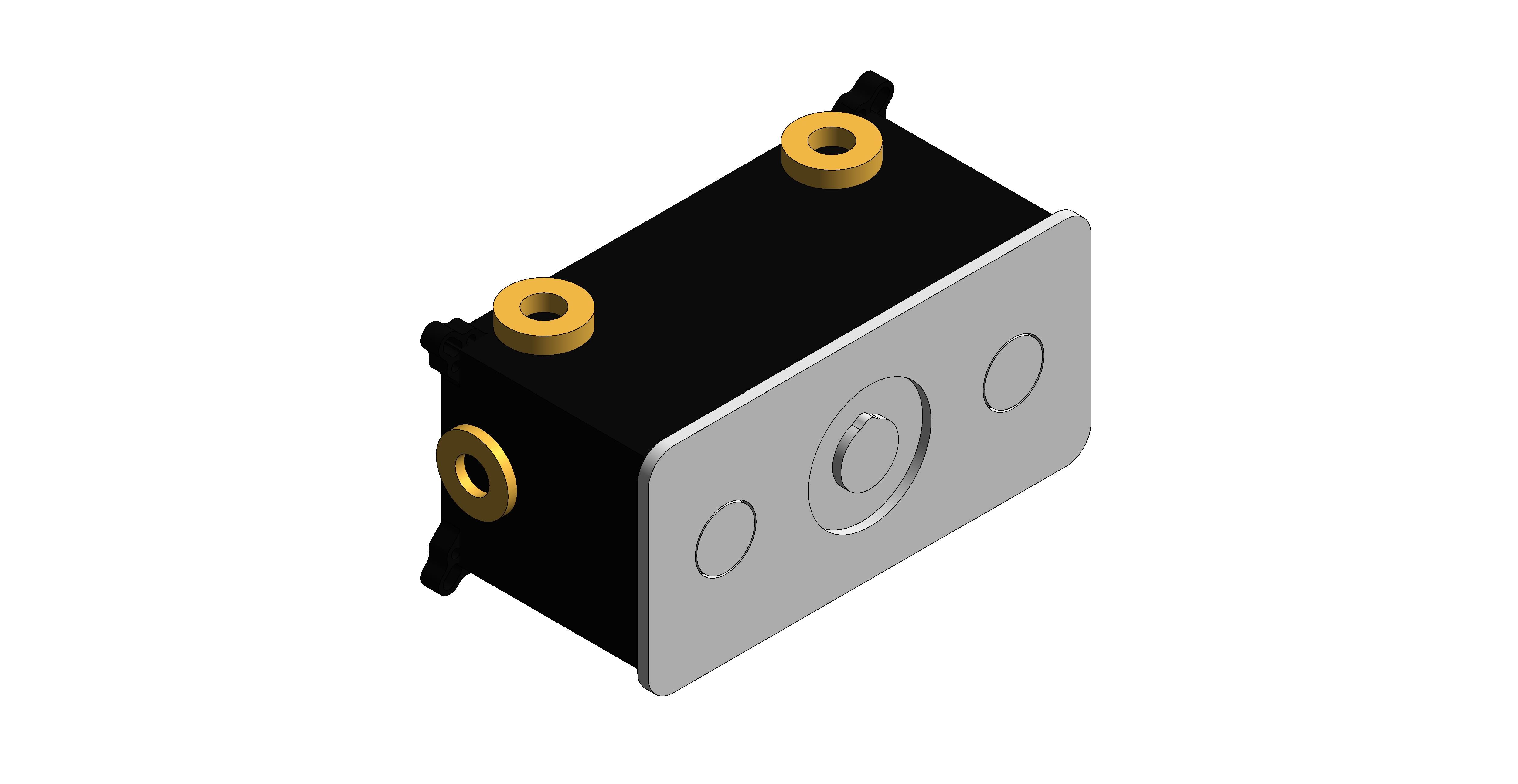 Product: ZONE 2 Button 2 Outlet Horizontal Concealed Thermostatic Valve (ZON-128/2-H-CP)