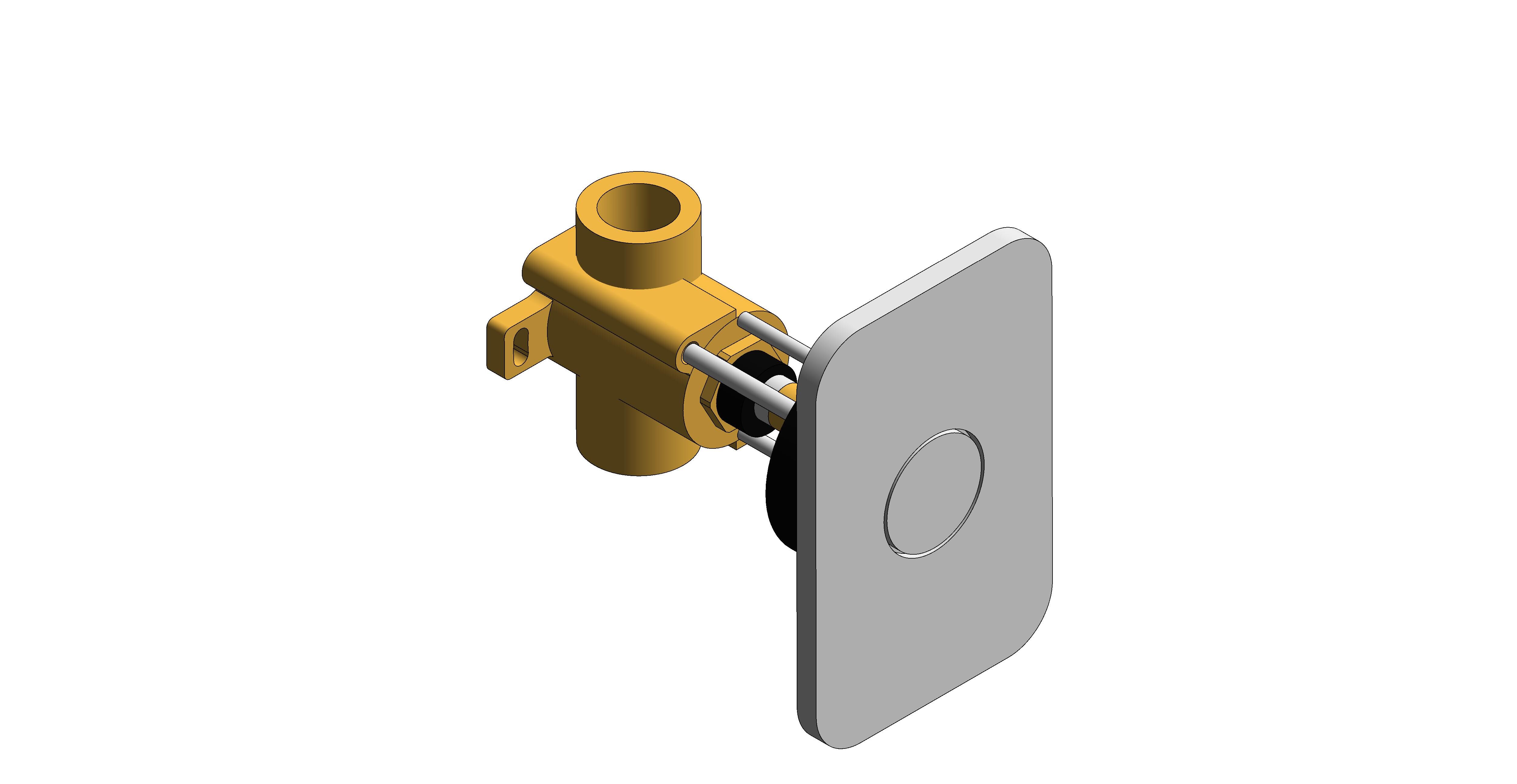 Product: ZONE 1 Button 1 Outlet Vertical Concealed Stop Valve (ZON-143-CP)