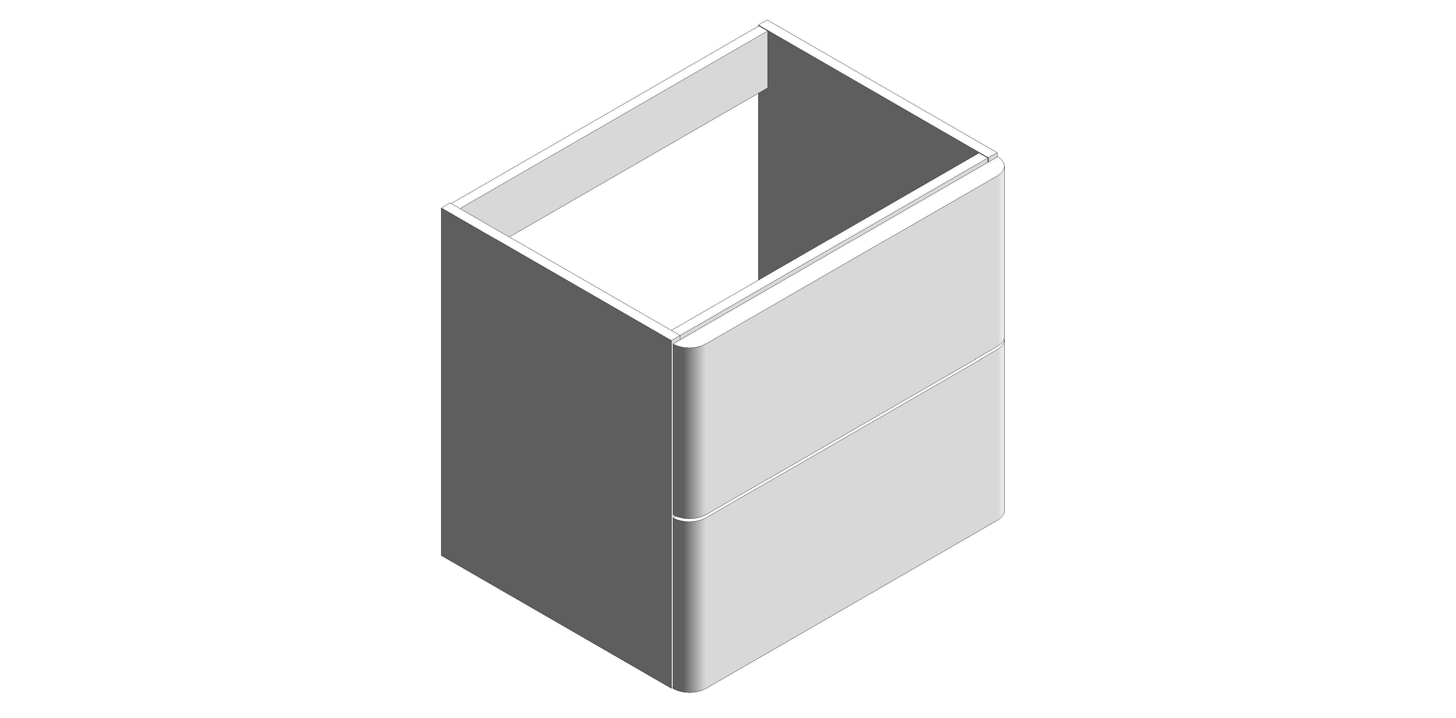 Product: CAMEO 600mm Bathroom Vanity Unit with 2 Drawers (CAM-F600-AW)