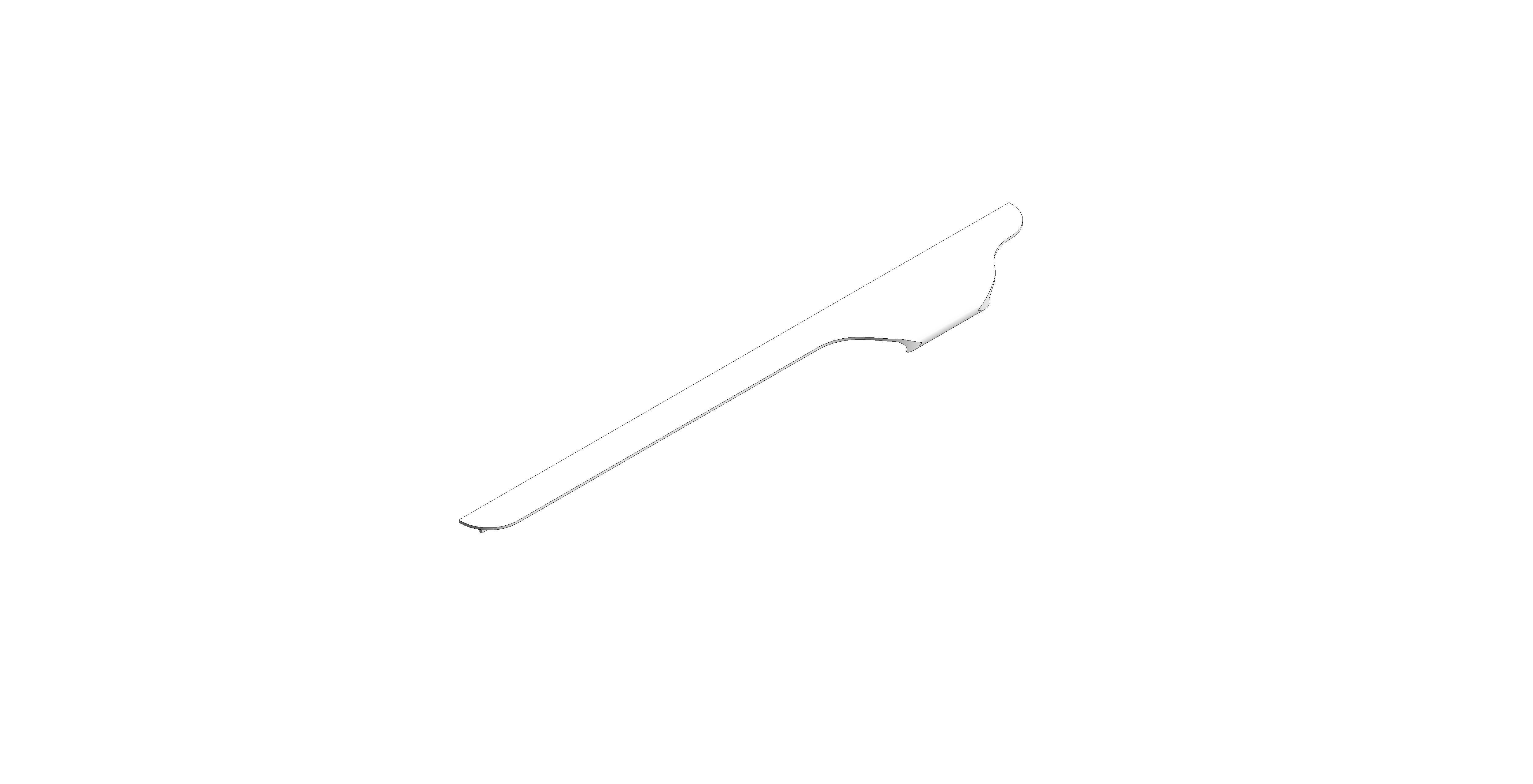 Product: CAMEO 400mm Furniture Top Mount Handle, Left Pull (CAM-HAN4L-MW)
