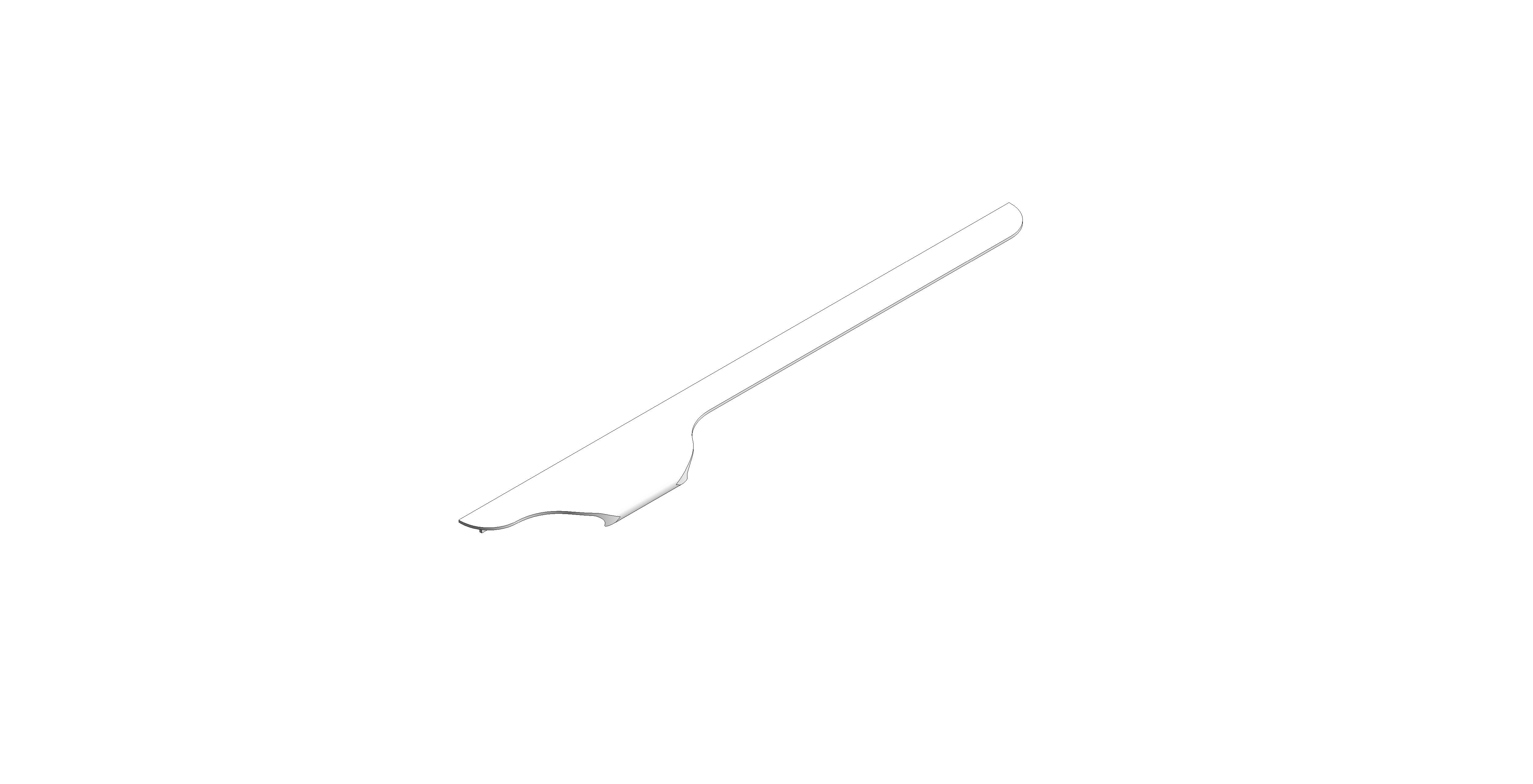 Product: CAMEO 400mm Furniture Top Mount Handle, Right Pull (CAM-HAN4R-MW)