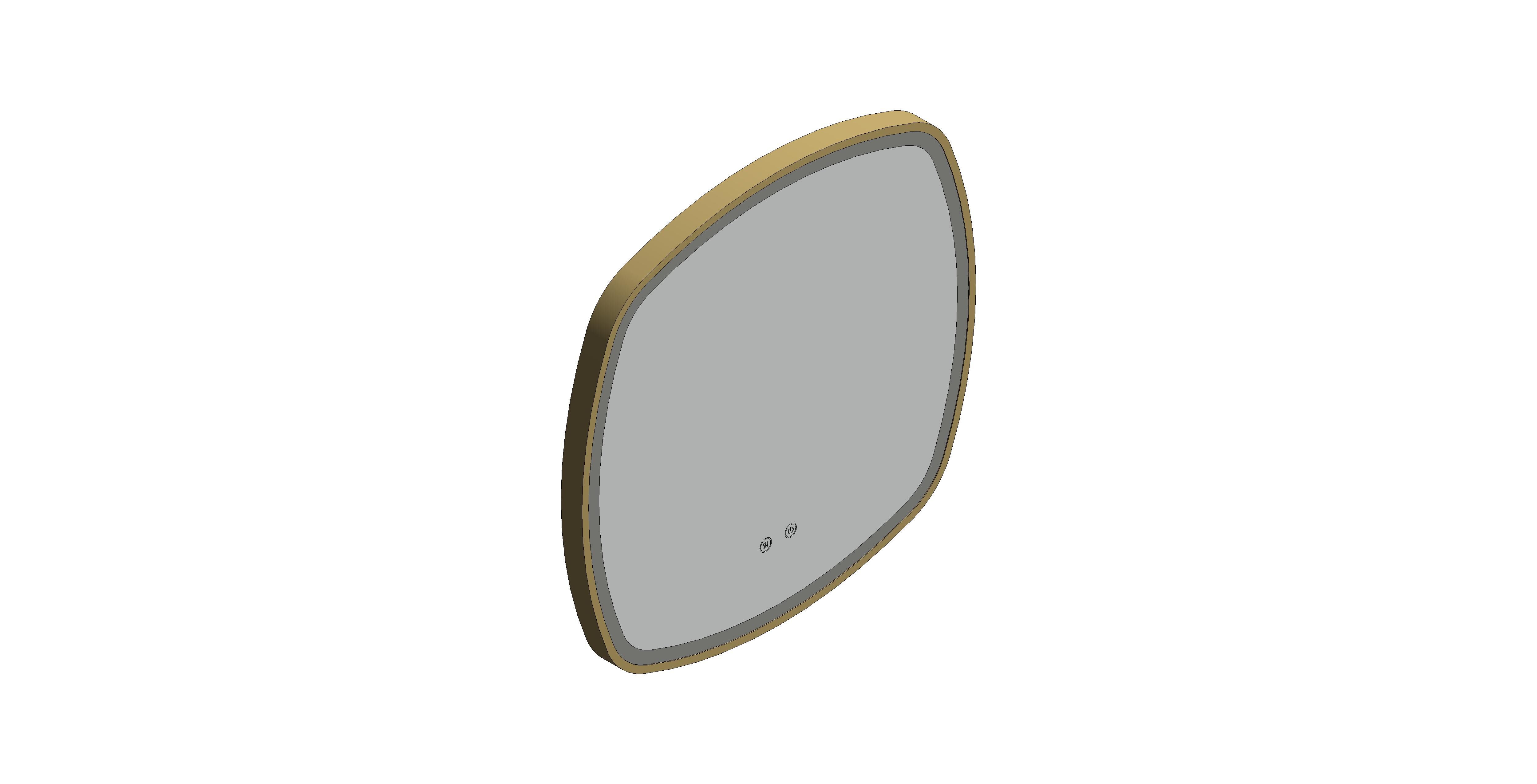 Product: CAMEO 600mm Illuminated Soft Square Mirror (CAM-M6I-SQ-SBR)