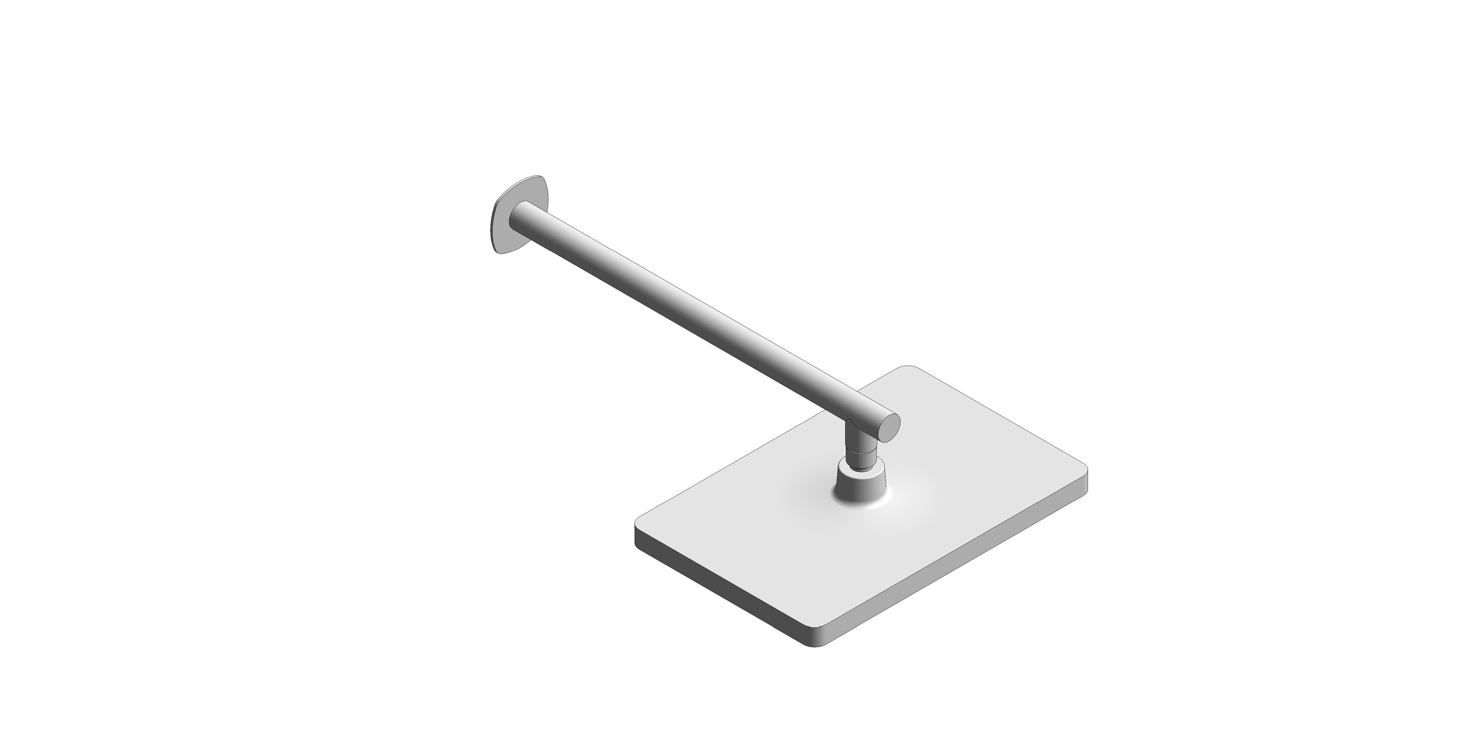 Product: CAMEO Fixed Rectangular Shower Head with Wall Mounted Arm (CAM-HEAD/SA-CP)