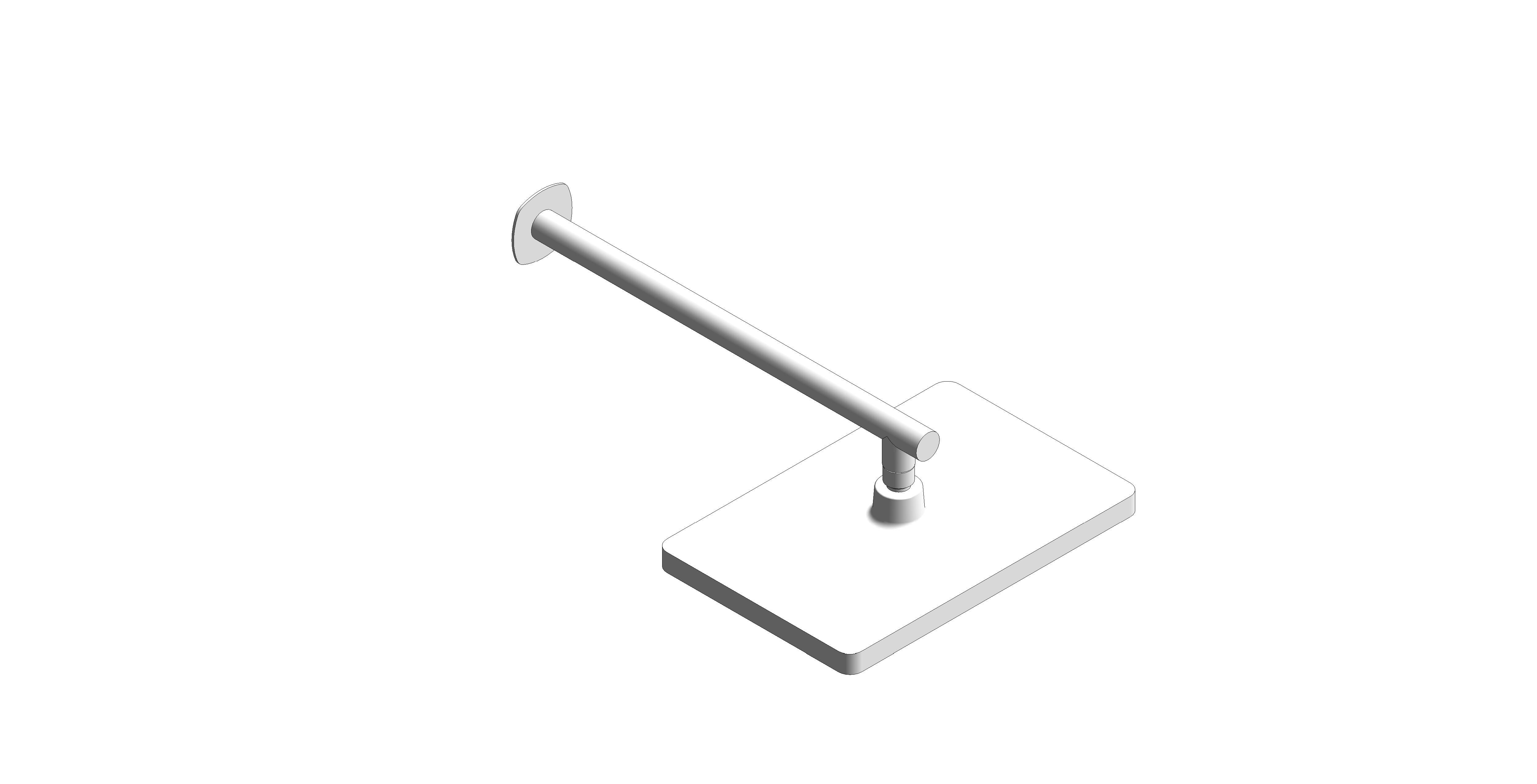 Product: CAMEO Fixed Rectangular Shower Head With Wall Mounted Arm (CAM-HEAD/SA-MW)