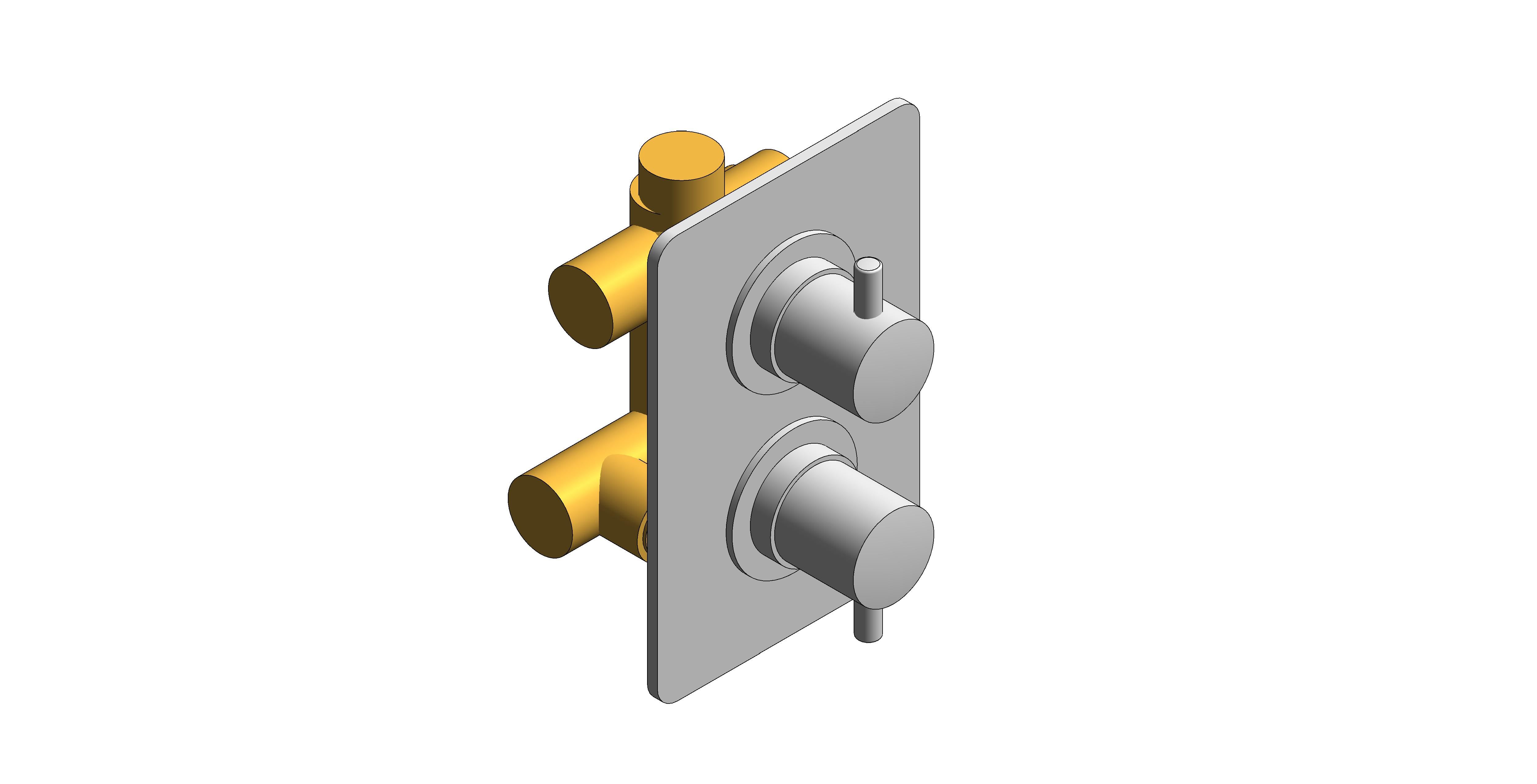 Product: CELSIUS DX 3 Outlet Thermostatic Valve (CEL-148D/3/RO-C/P)