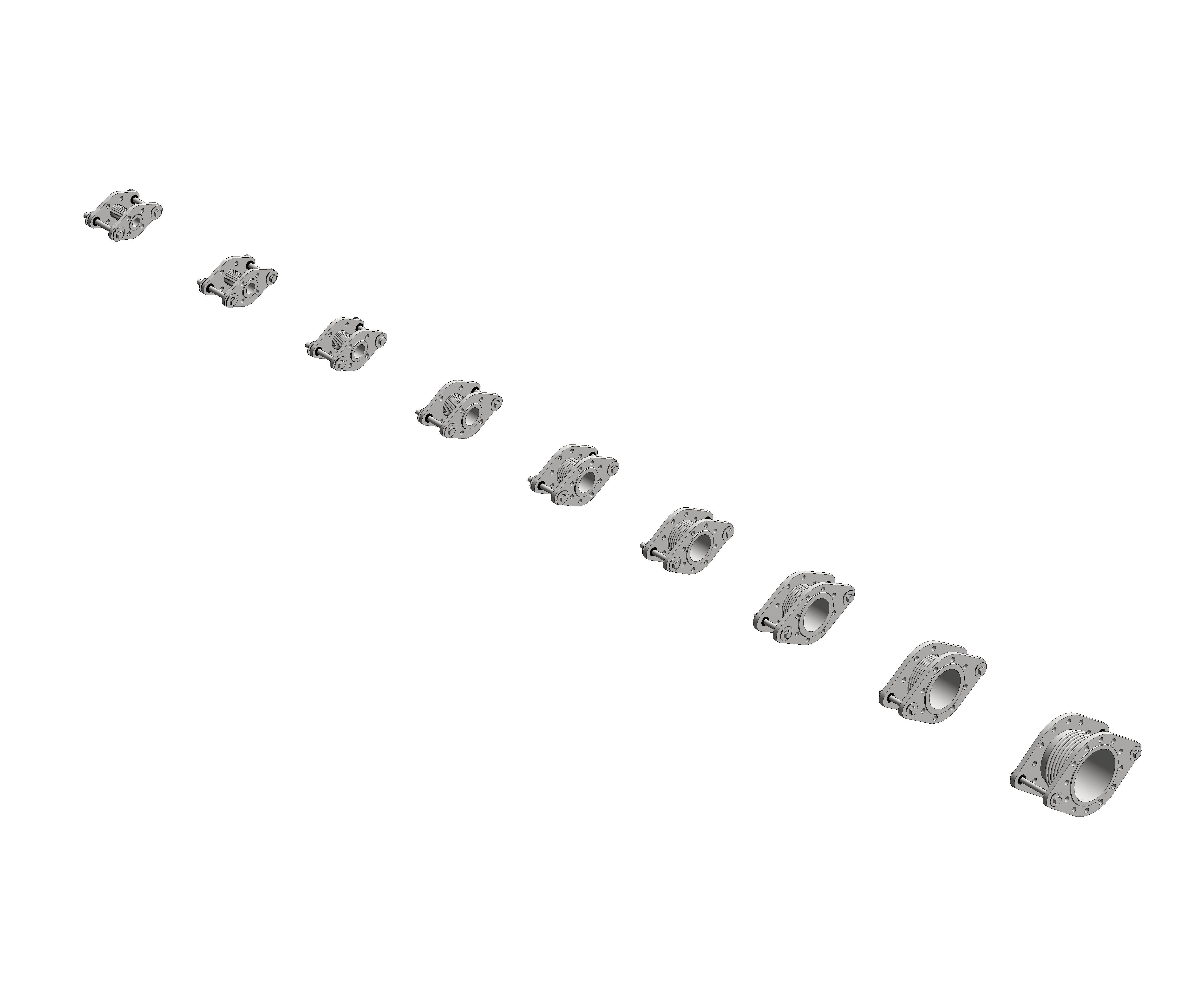 Product: Flanged Stainless Steel Tied Pump Flexible Connectors [33/0595]