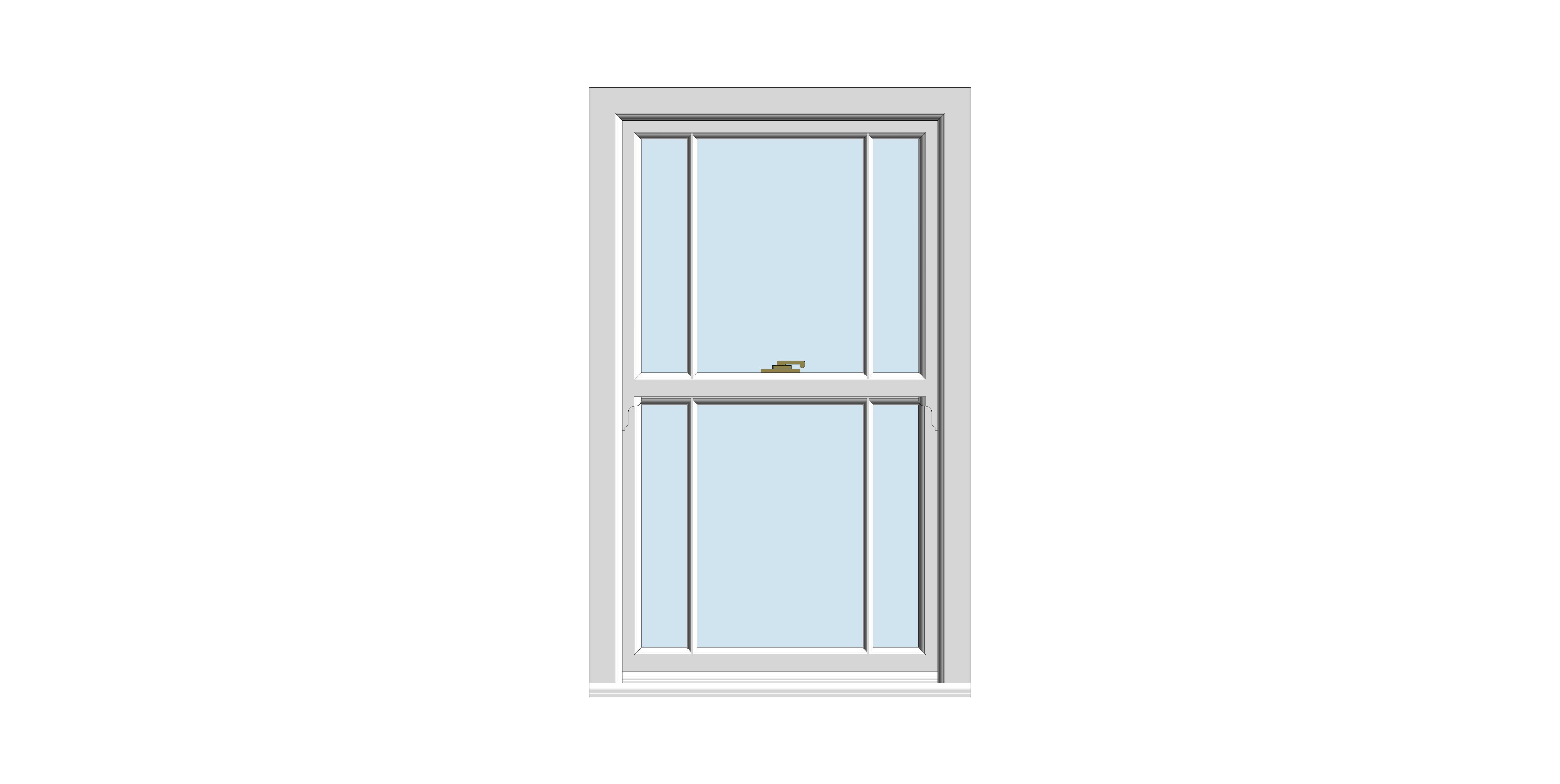 Product: ECOSlide® PVC-U - Standard Sliding Sash Window – Off Centre Grid