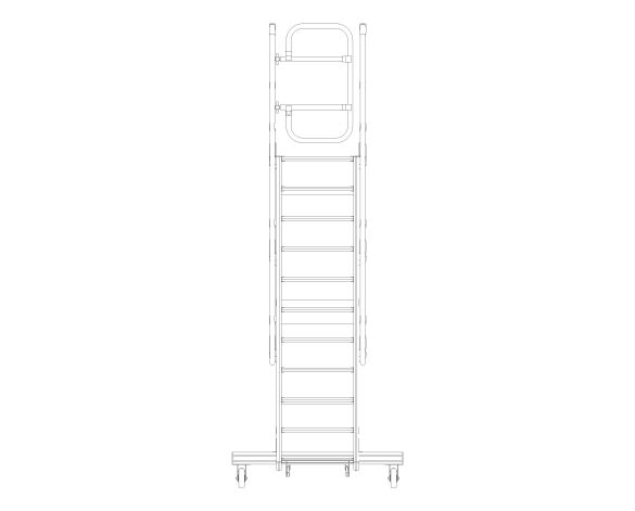 ZARGES - Mobile Platform Steps Front View