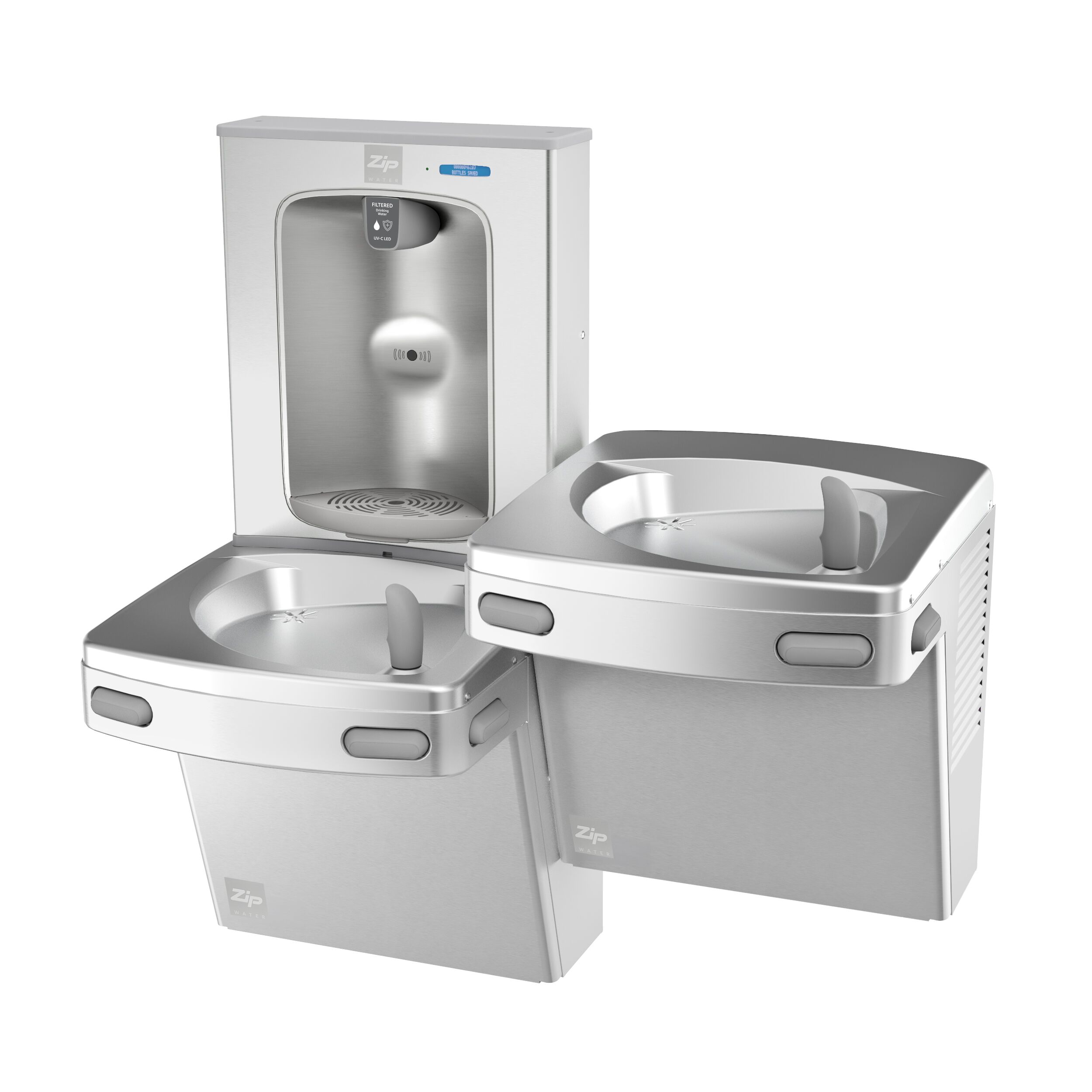 Image of Chill Fountain On-Wall Chiller Bubbler Bottle Filler Double