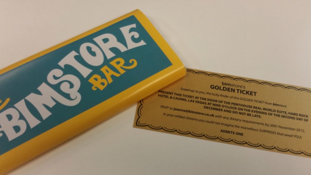 Logo: With a golden bimstore ticket, it's a golden day!