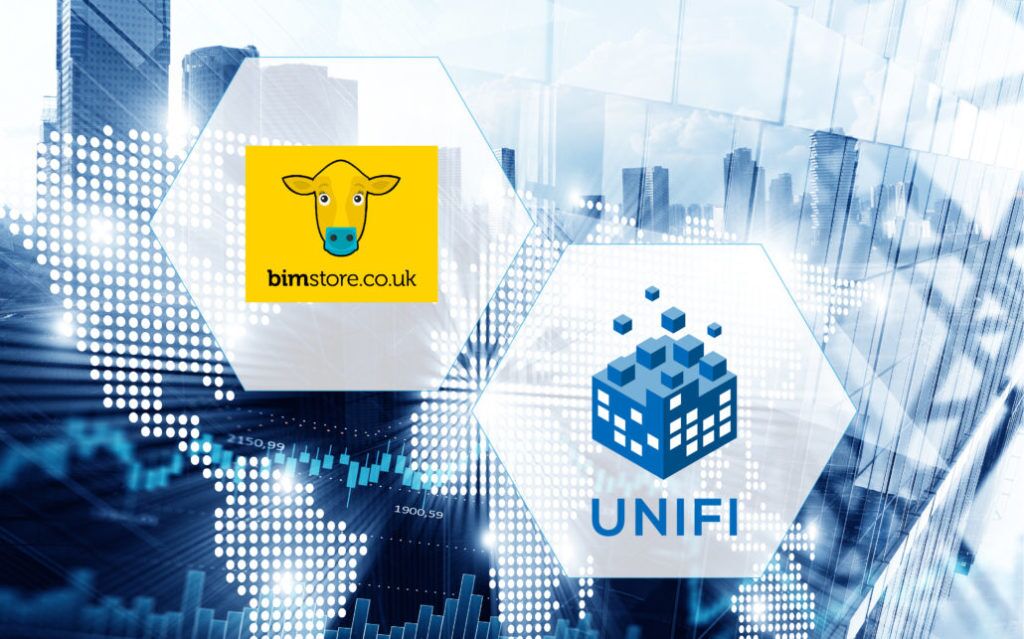 Logo: bimstore and UNIFI - Partnership Announcement