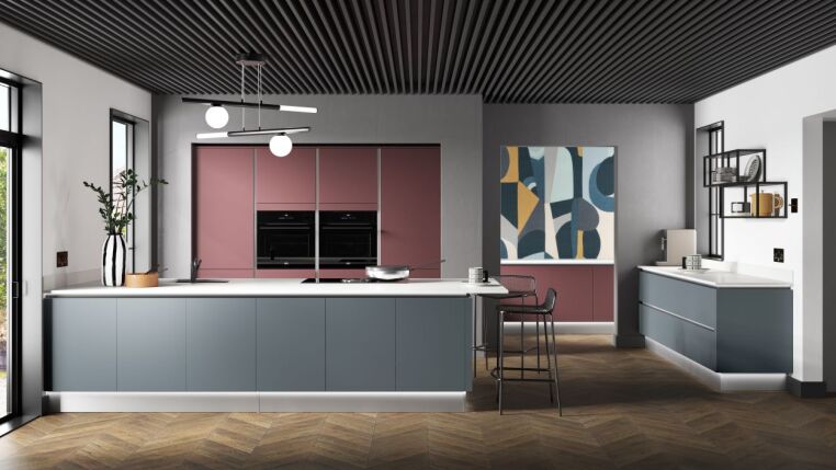 Symphony Group Linear Icon Merlot and Storm Blue